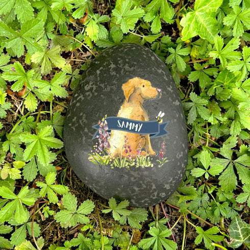 Yellow Labrador Banner Pebble
